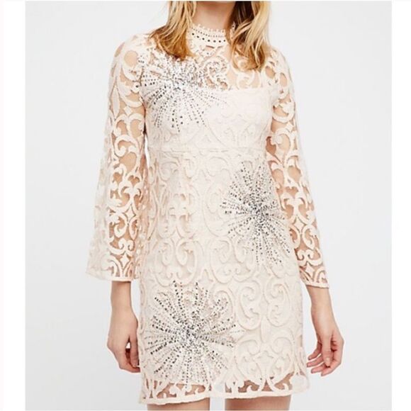 Free People North Star Sequined Mini Dress Size: 4 NWT - Picture 3 of 8
